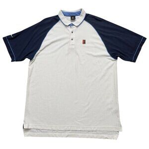 Vintage Nike Tennis Polo Shirt Mens Size XL Short Sleeve White